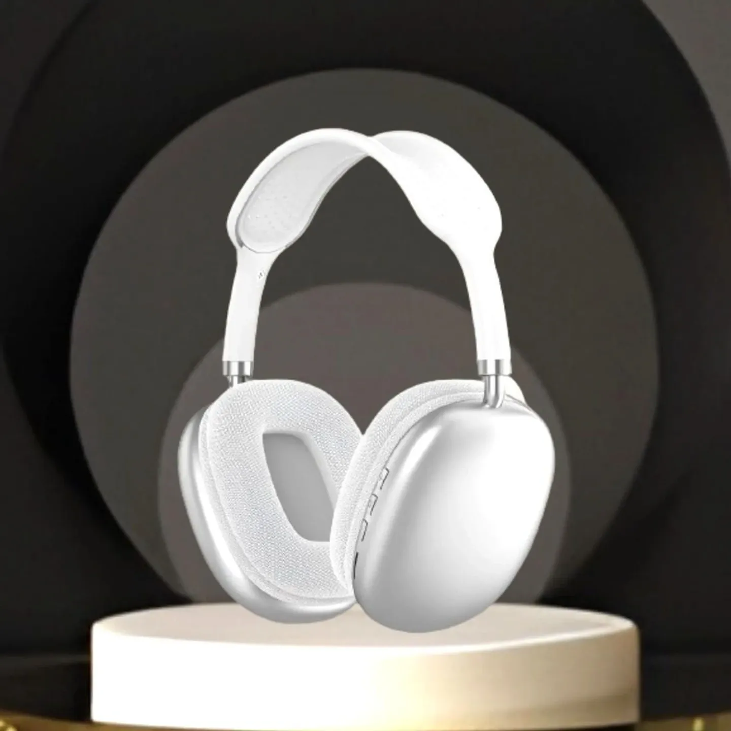 Techio Wireless Bluetooth Stereo Headphone and Noise Cancellation Mic & Extra BassET228 Bluetooth Headset (White, On the Ear)